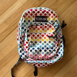 Good condition trans by Jan sport backpack.  Hold laptop, cushions straps .